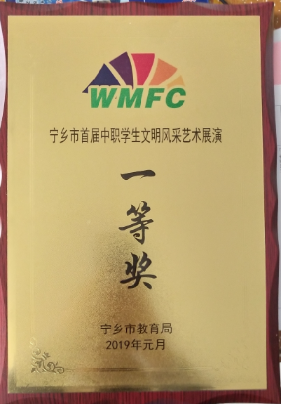 宁乡市首届中职学生文明风采展演一等奖